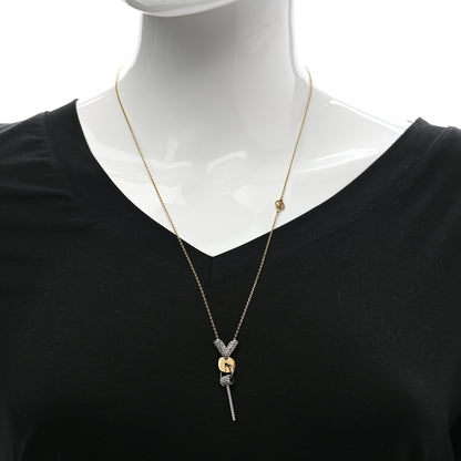 Louis Vuitton Swarovski Essential V Strass Pendant Necklace 2 of 6