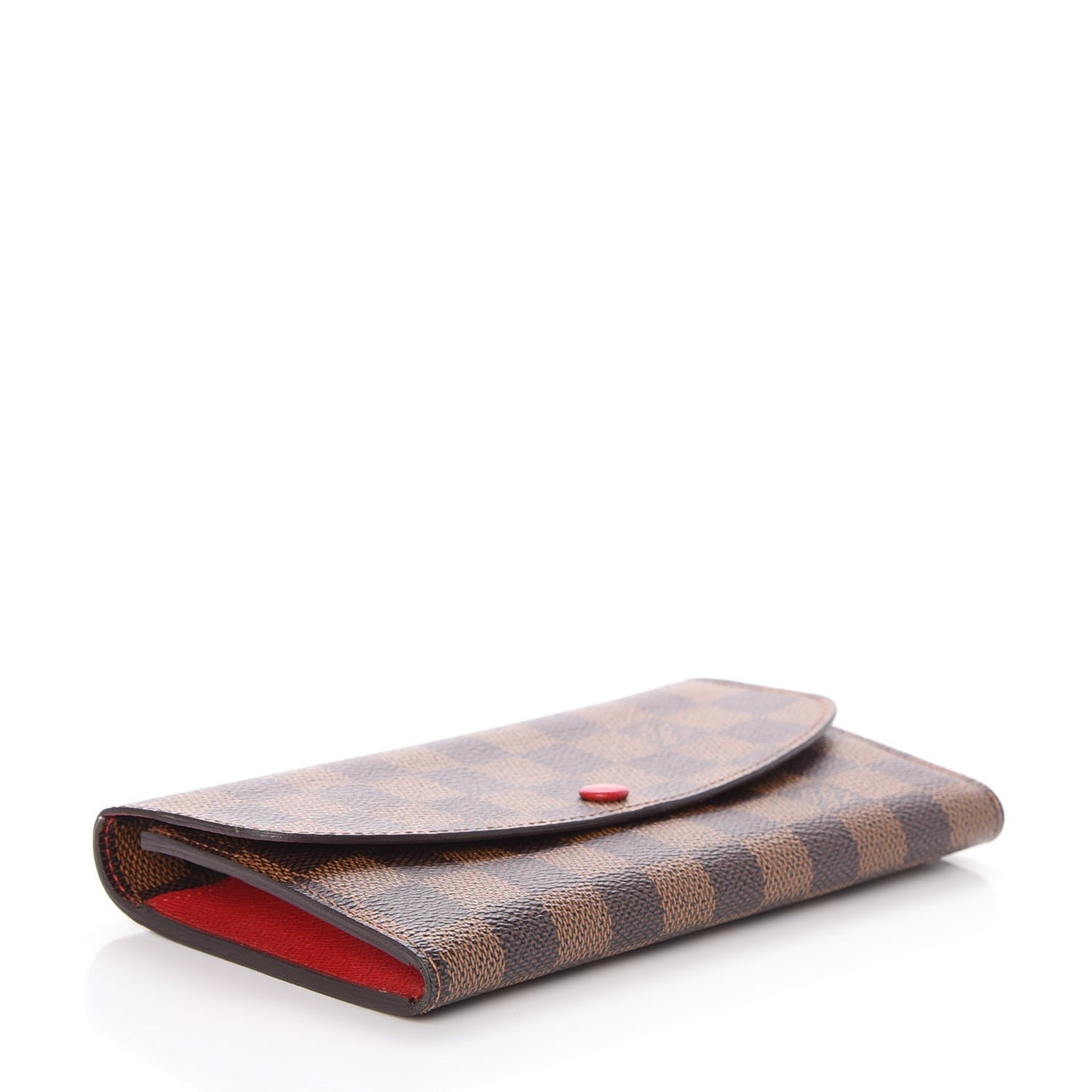 Damier Ebene Emilie Wallet Red