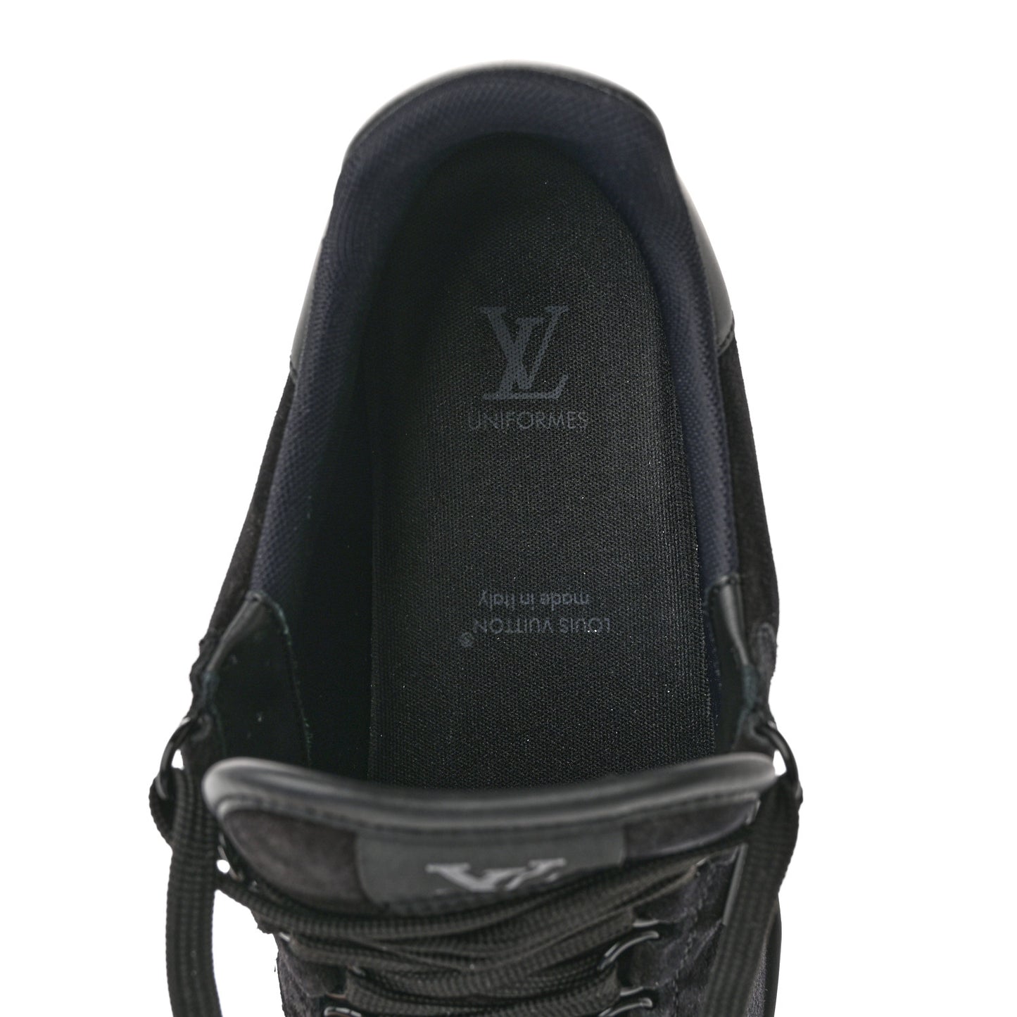 Suede Mens LV Trainer Sneakers 7.5 Black