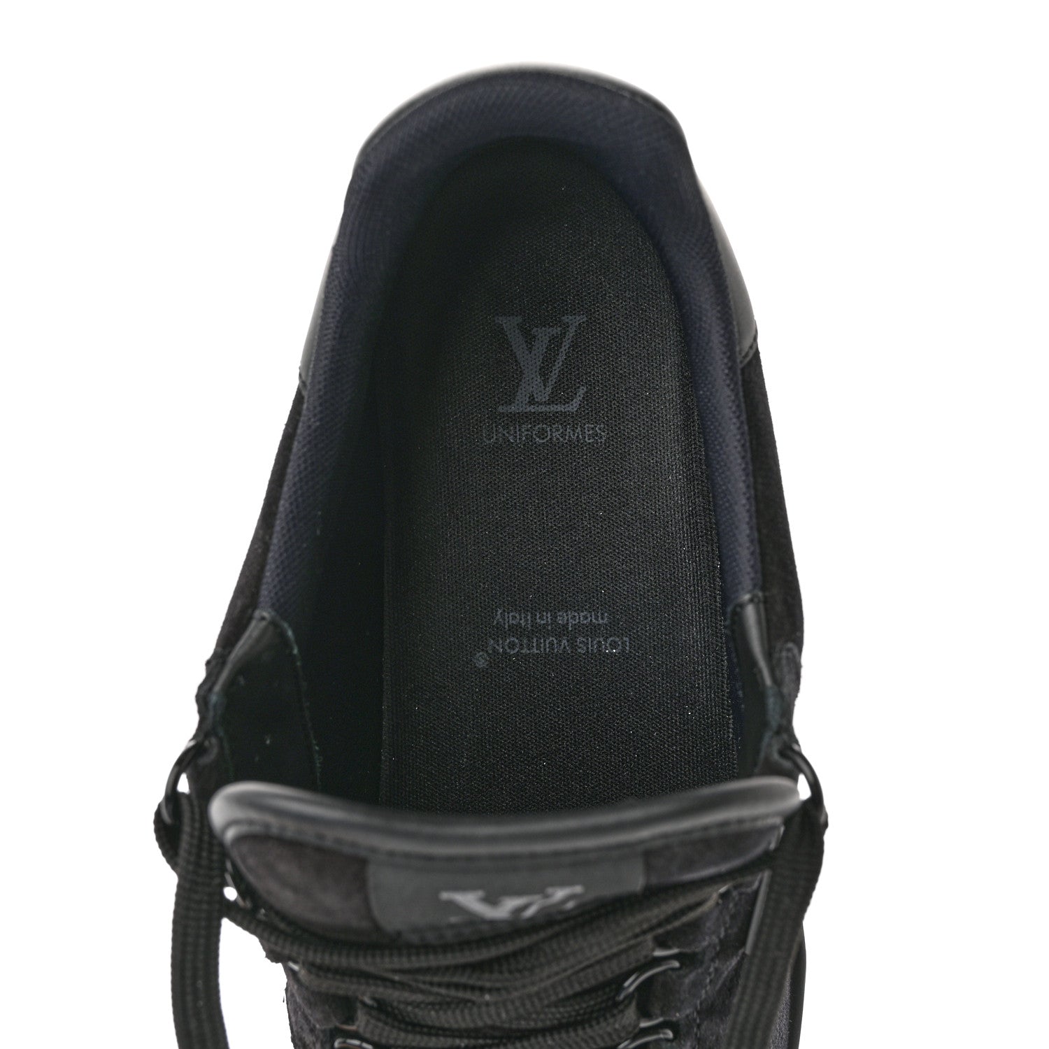 Louis Vuitton Suede Mens LV Trainer Sneakers 7.5 Black 7 of 8