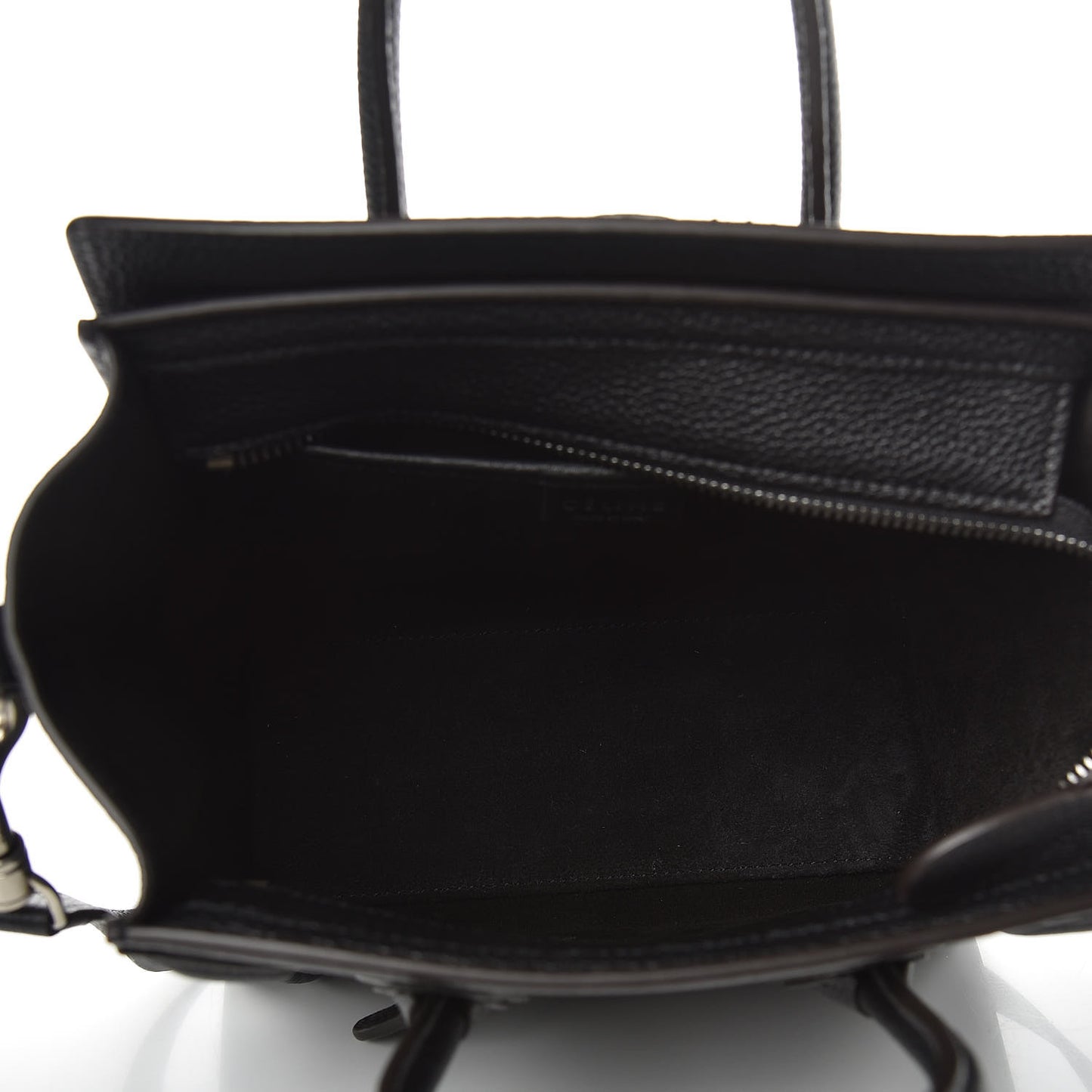 Drummed Calfskin Nano Luggage Black