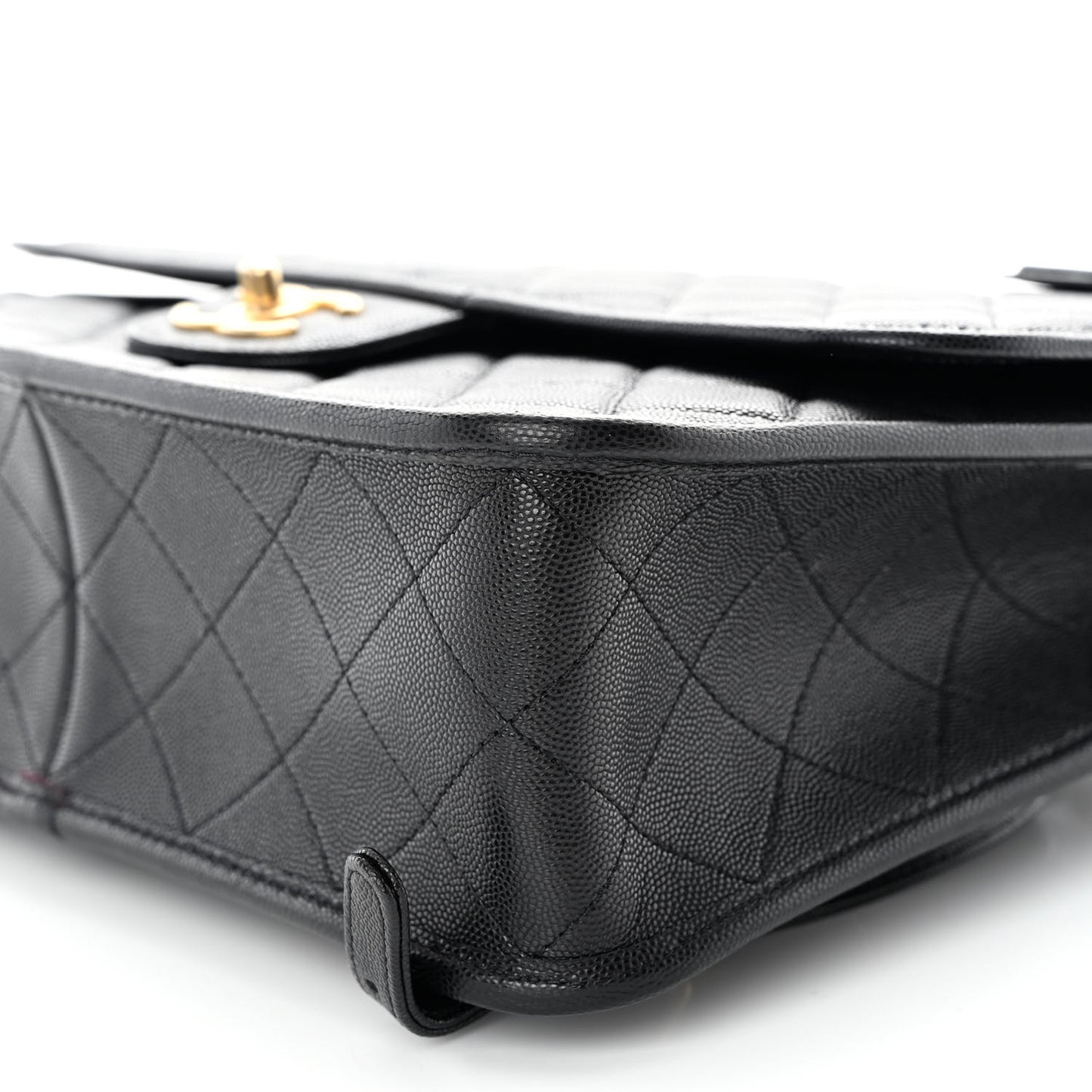 Caviar Quilted School Memory Backpack Black
