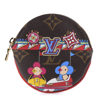 Louis Vuitton Monogram 2020 Christmas Animation Bumper Cars Round Coin Purse Coquelicot 1 of 7