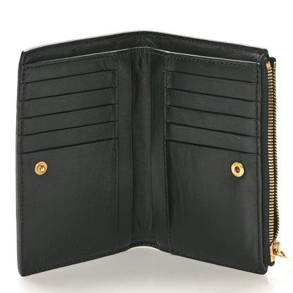 Bottega Veneta Nappa Maxi Intrecciato Medium Bi-Fold Zip Wallet Black 5 of 9