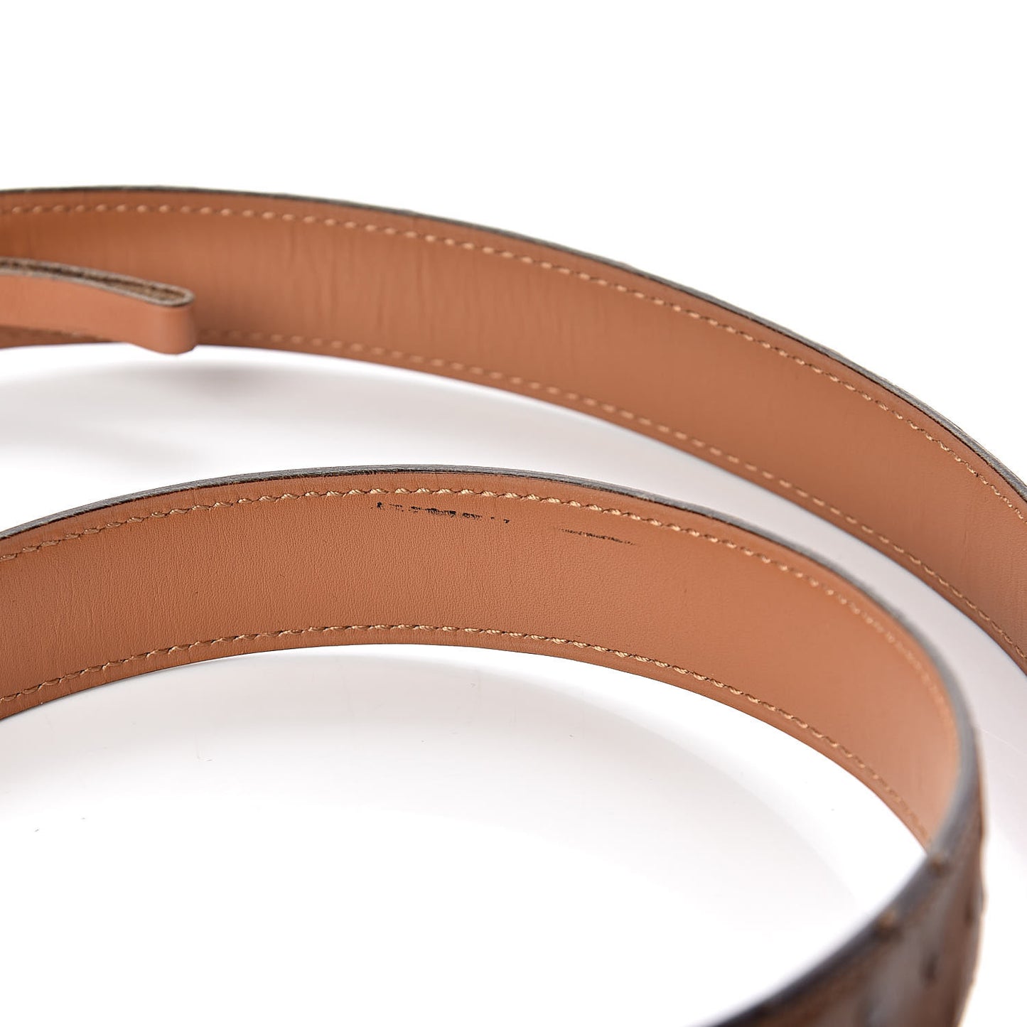 Ostrich 24mm Belt 95 Gold