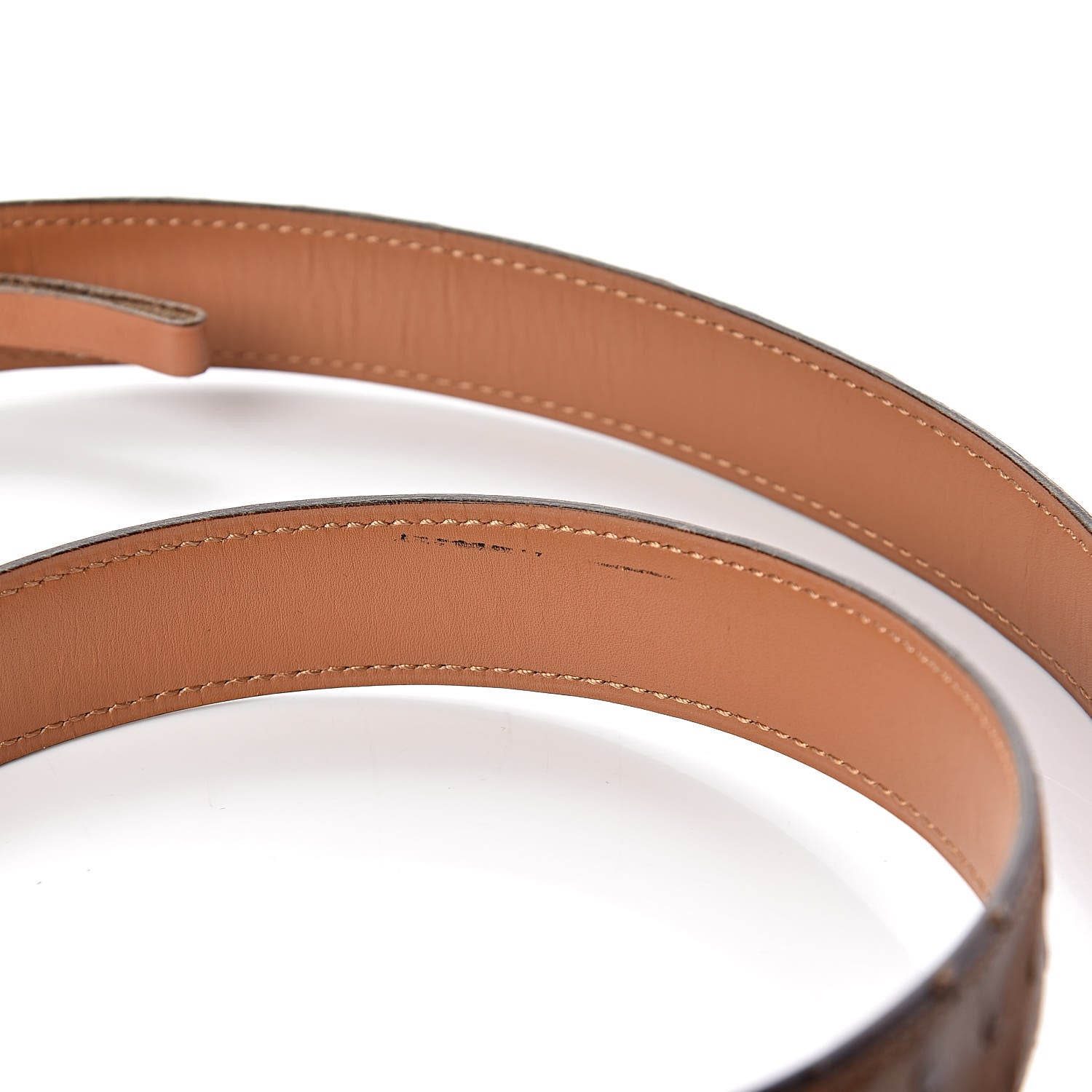 Hermes Ostrich 24mm Belt 95 Gold 7 of 8