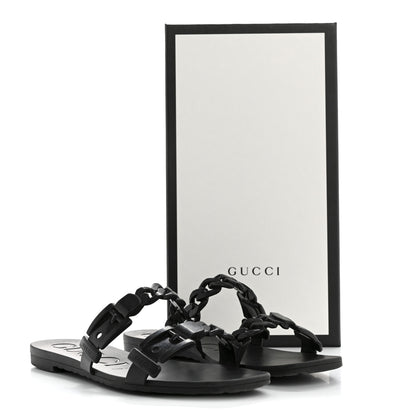 Gucci Rubber Womens Slide Sandals 38 Black 12 of 12