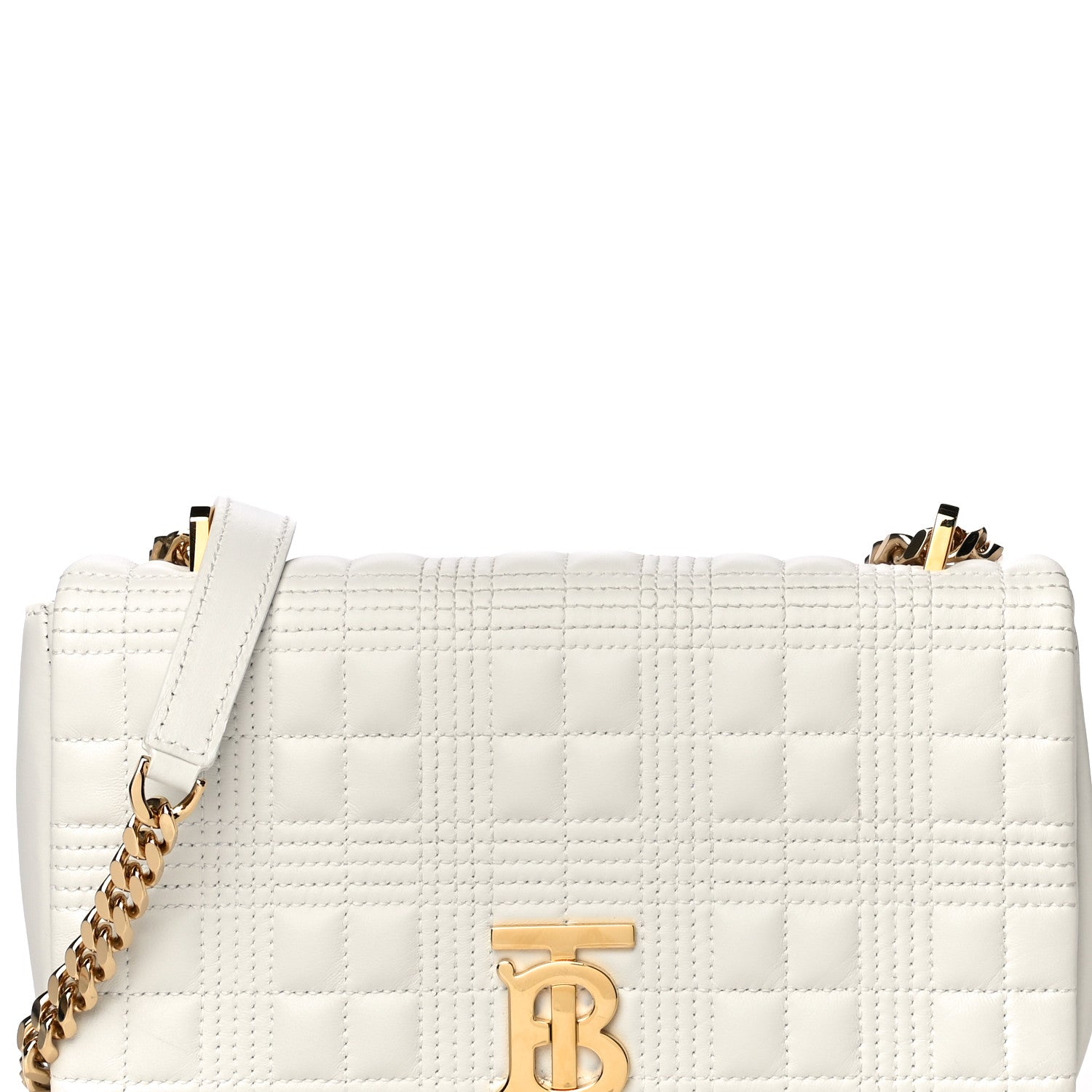 Burberry Lambskin Quilted Small Lola Bag White 7 of 11
