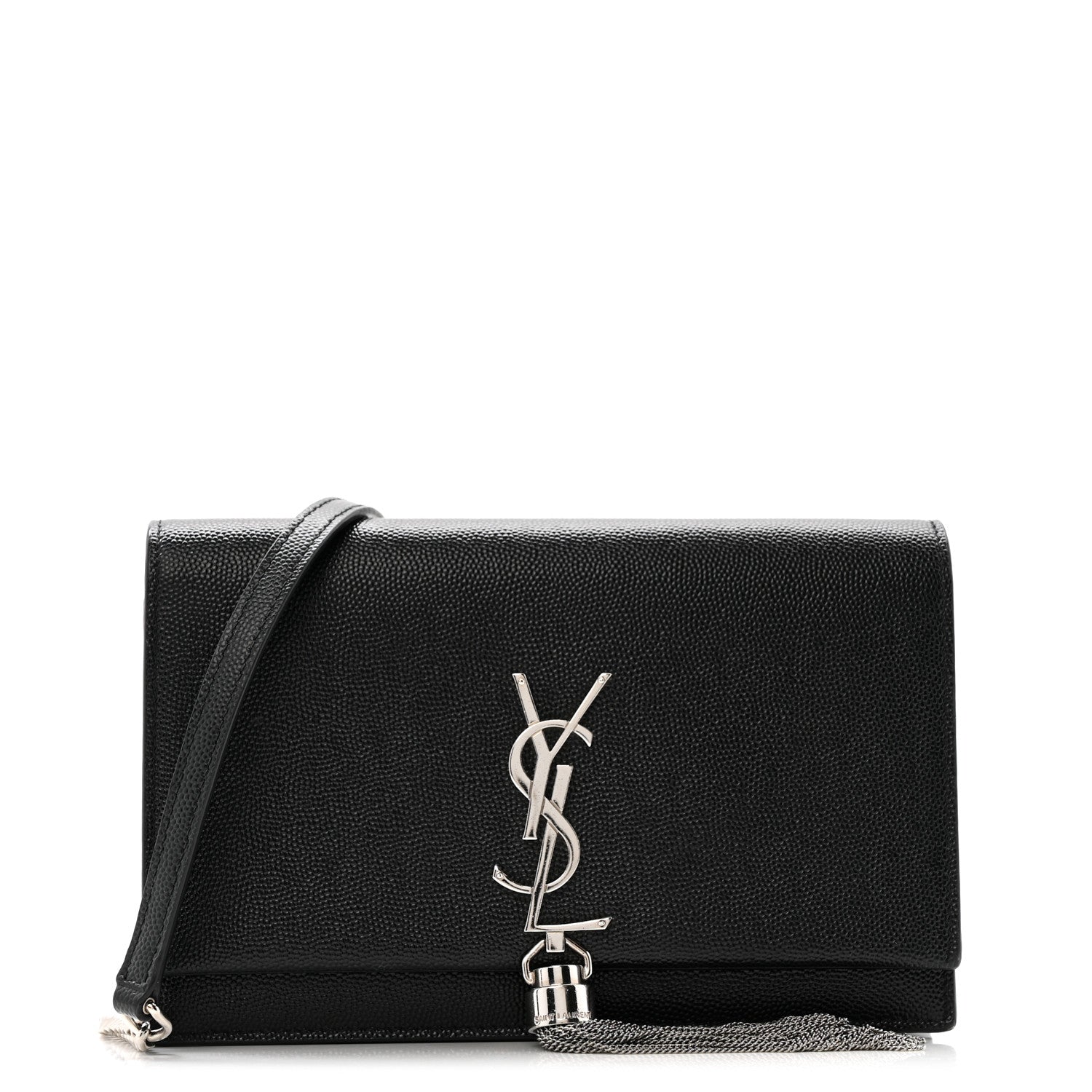 Saint Laurent Grain De Poudre Classic Monogram Kate Tassel Chain Wallet Black 1 of 13