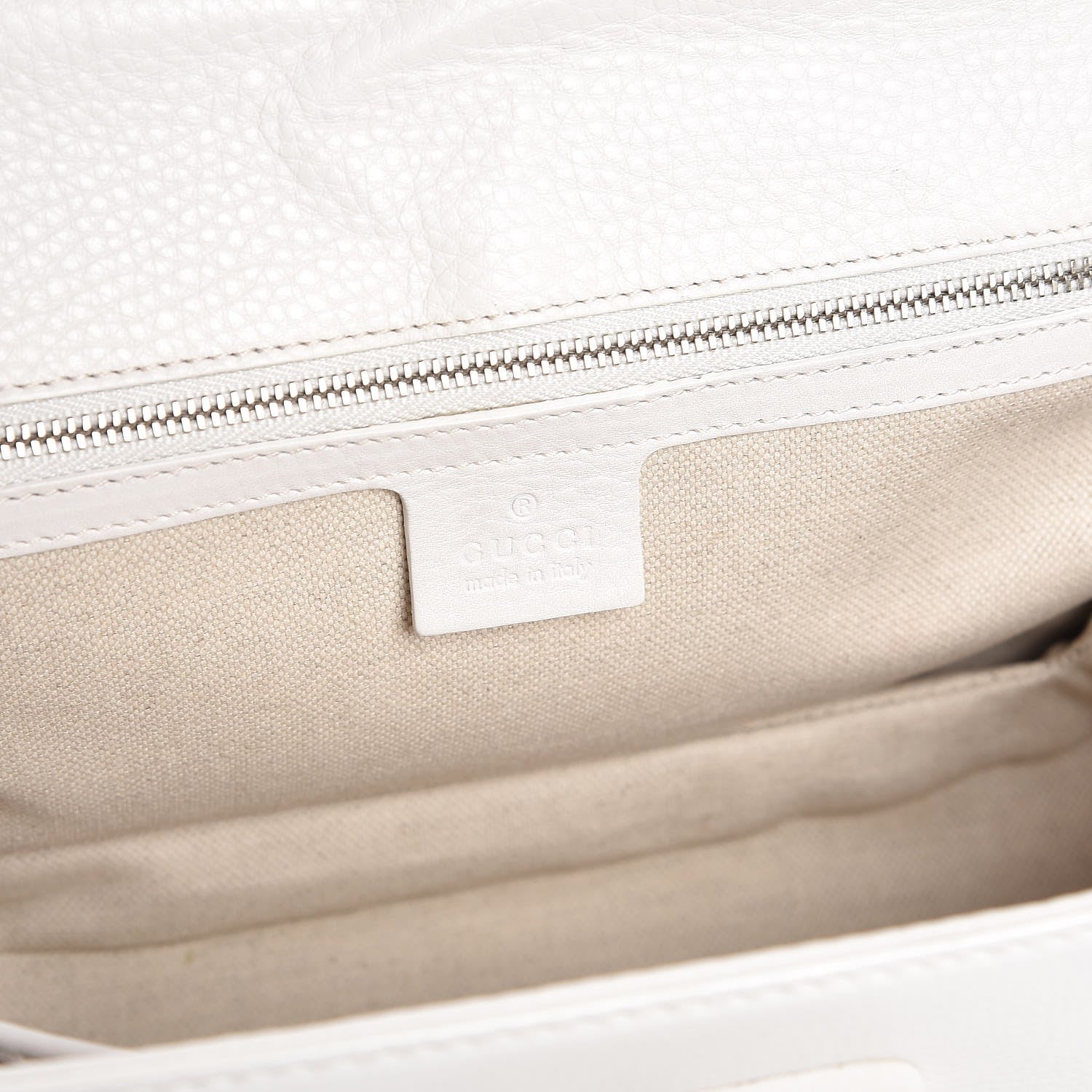 Gucci Calfskin Medium New Bamboo Top Handle Bag White 8 of 16