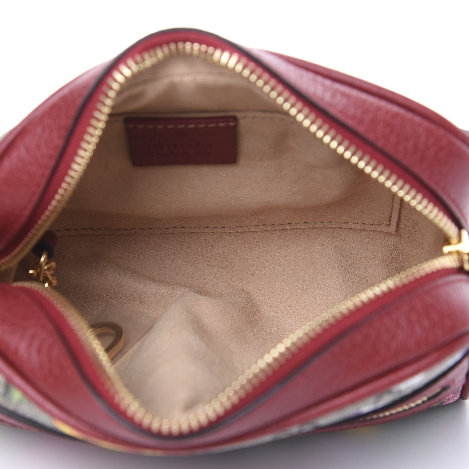 Gucci GG Supreme Monogram Flora Web Mini Ophidia Shoulder Bag Red 4 of 10