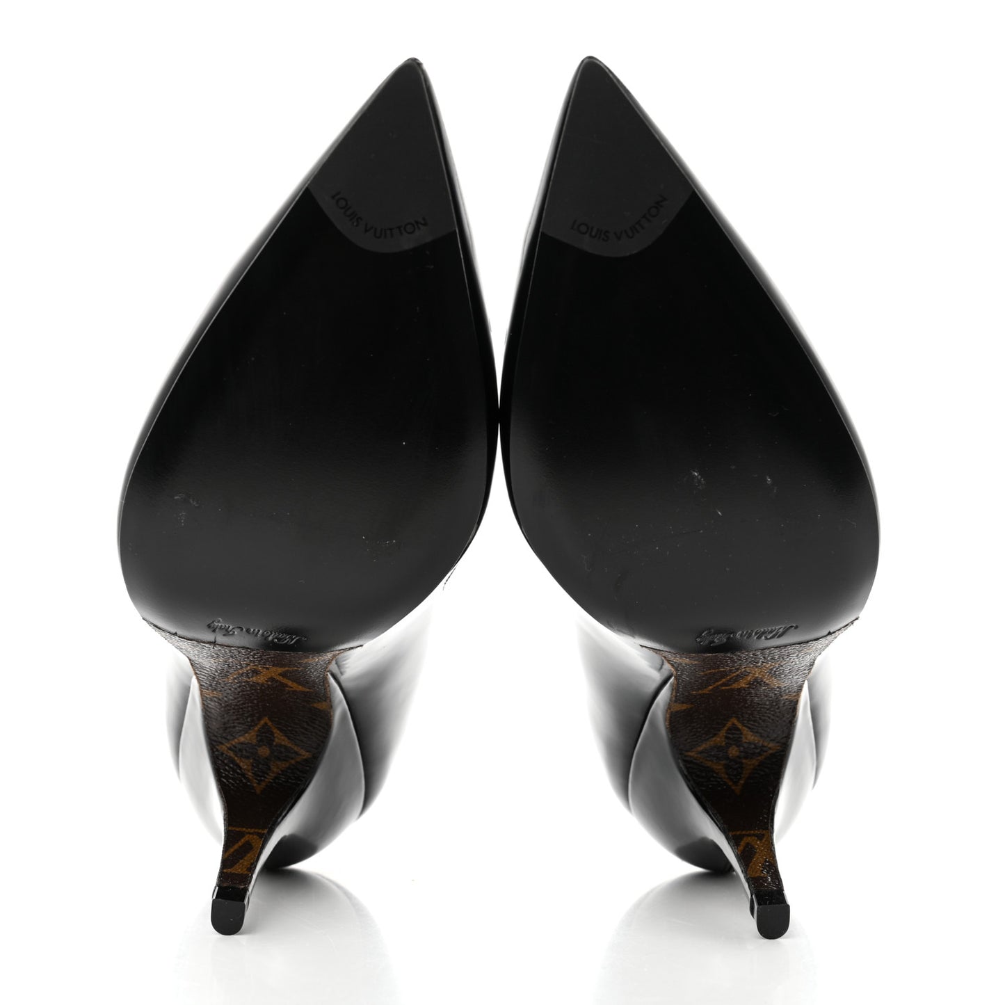 Patent Monogram Uniformes Pumps 37 Black