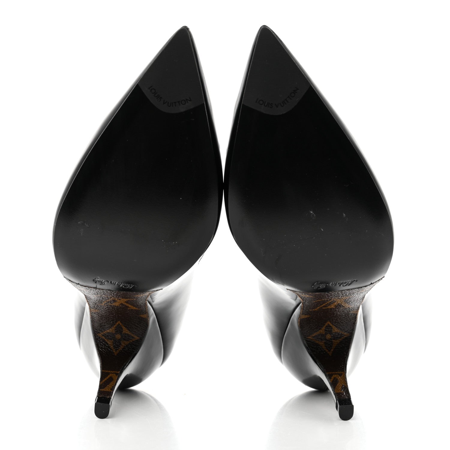 Louis Vuitton Patent Monogram Uniformes Pumps 37 Black 5 of 8