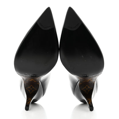 Louis Vuitton Patent Monogram Uniformes Pumps 37 Black 5 of 8