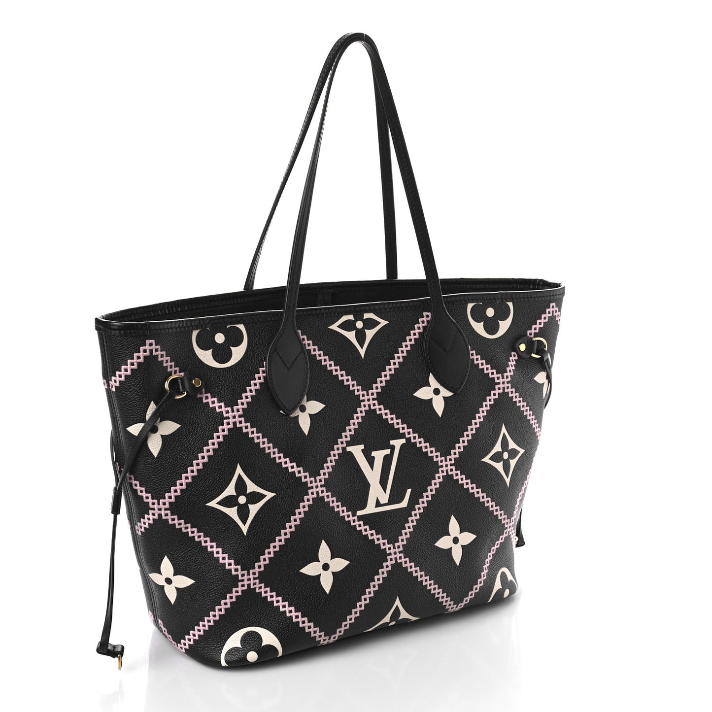 Empreinte Monogram Giant Broderies Neverfull MM Black