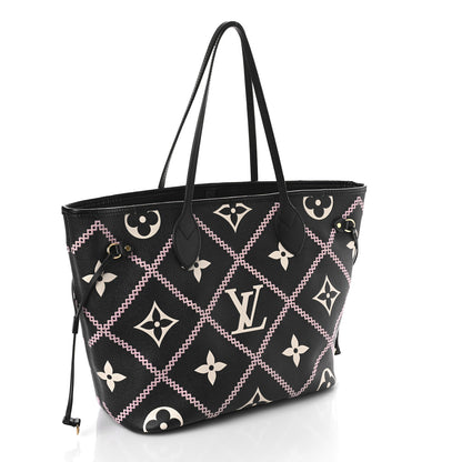 Louis Vuitton Empreinte Monogram Giant Broderies Neverfull MM Black 4 of 11