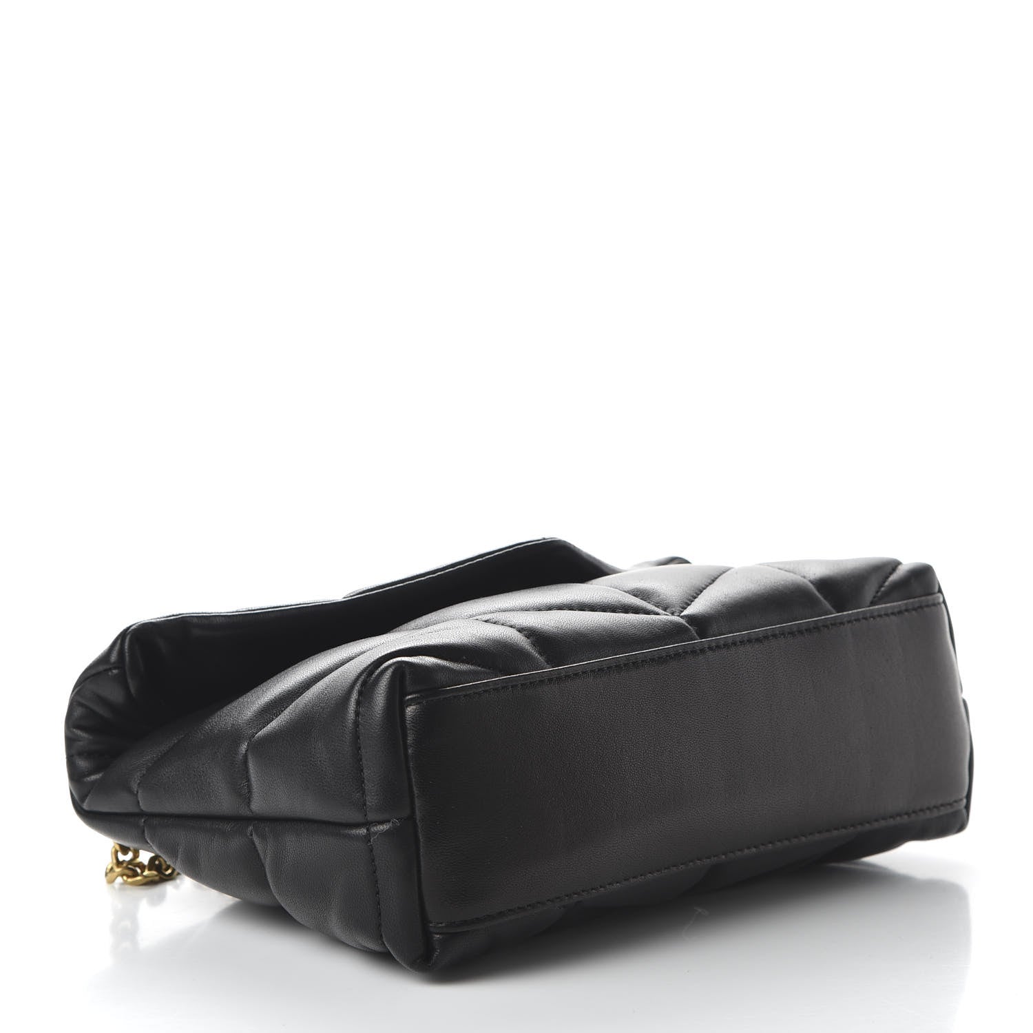 Saint Laurent Lambskin Quilted Toy Loulou Puffer Monogram Chain Satchel Black 4 of 9