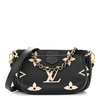 Louis Vuitton Empreinte Monogram Giant Multi Pochette Accessories Black Beige 1 of 12