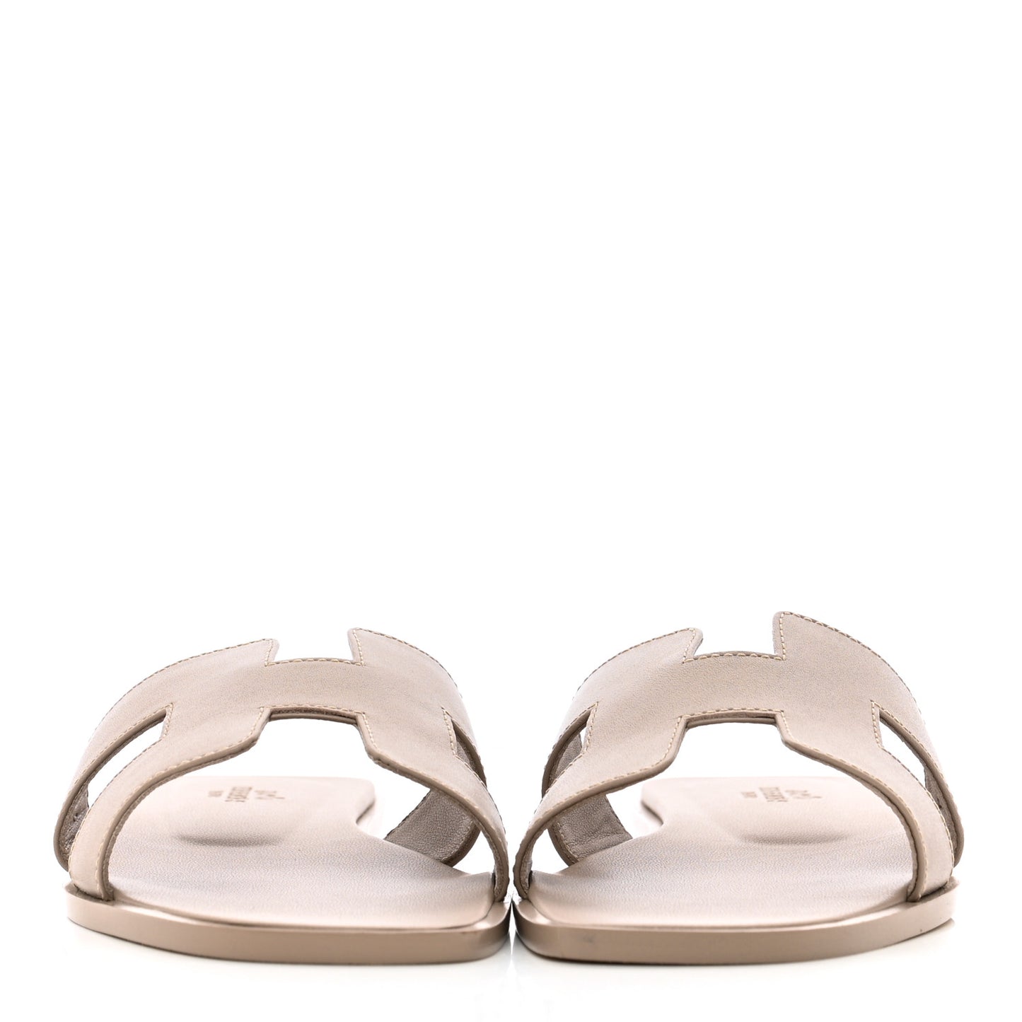 Box Calfskin Oran Sandals 37 Beige Mastic