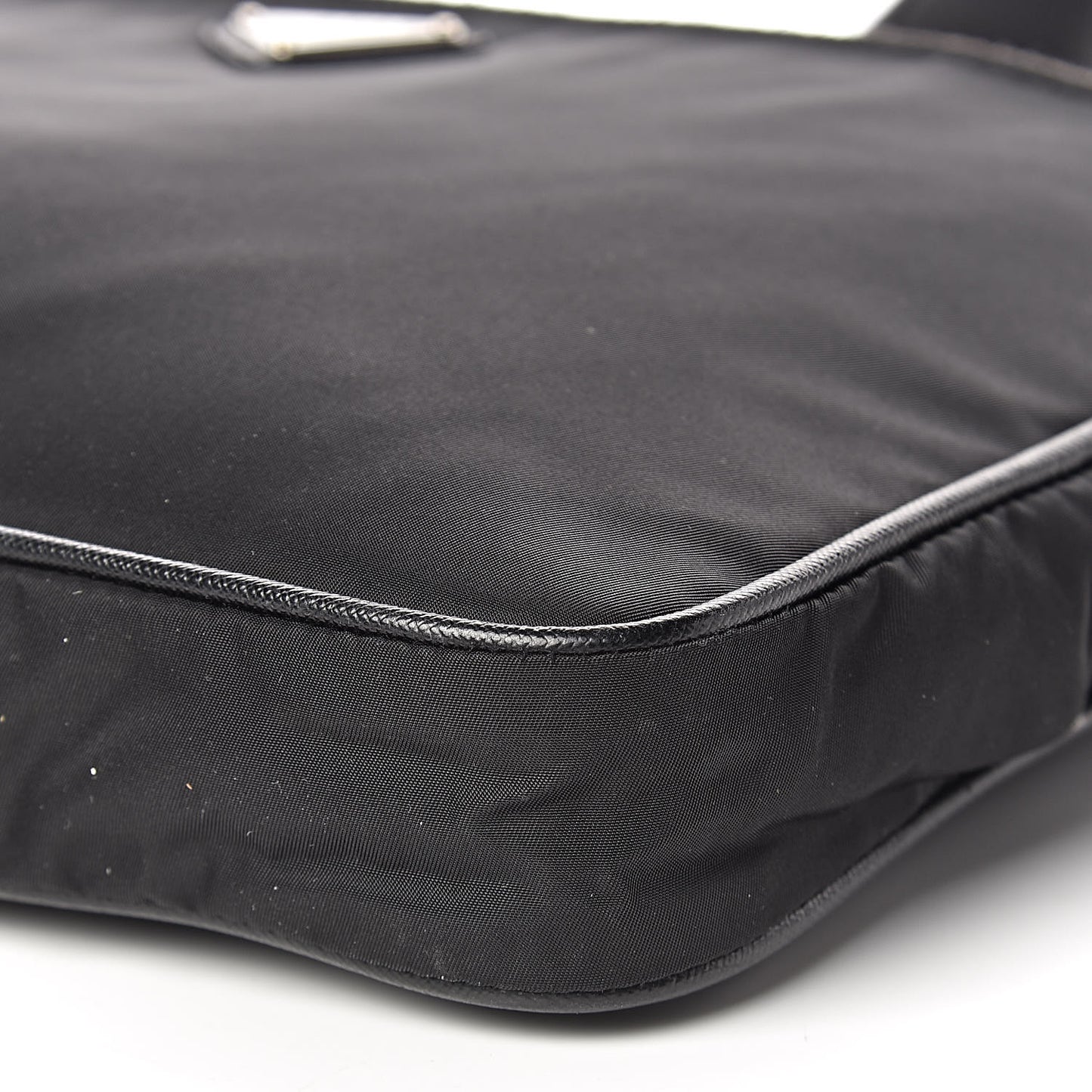 Tessuto Nylon Flat Messenger Bag Black