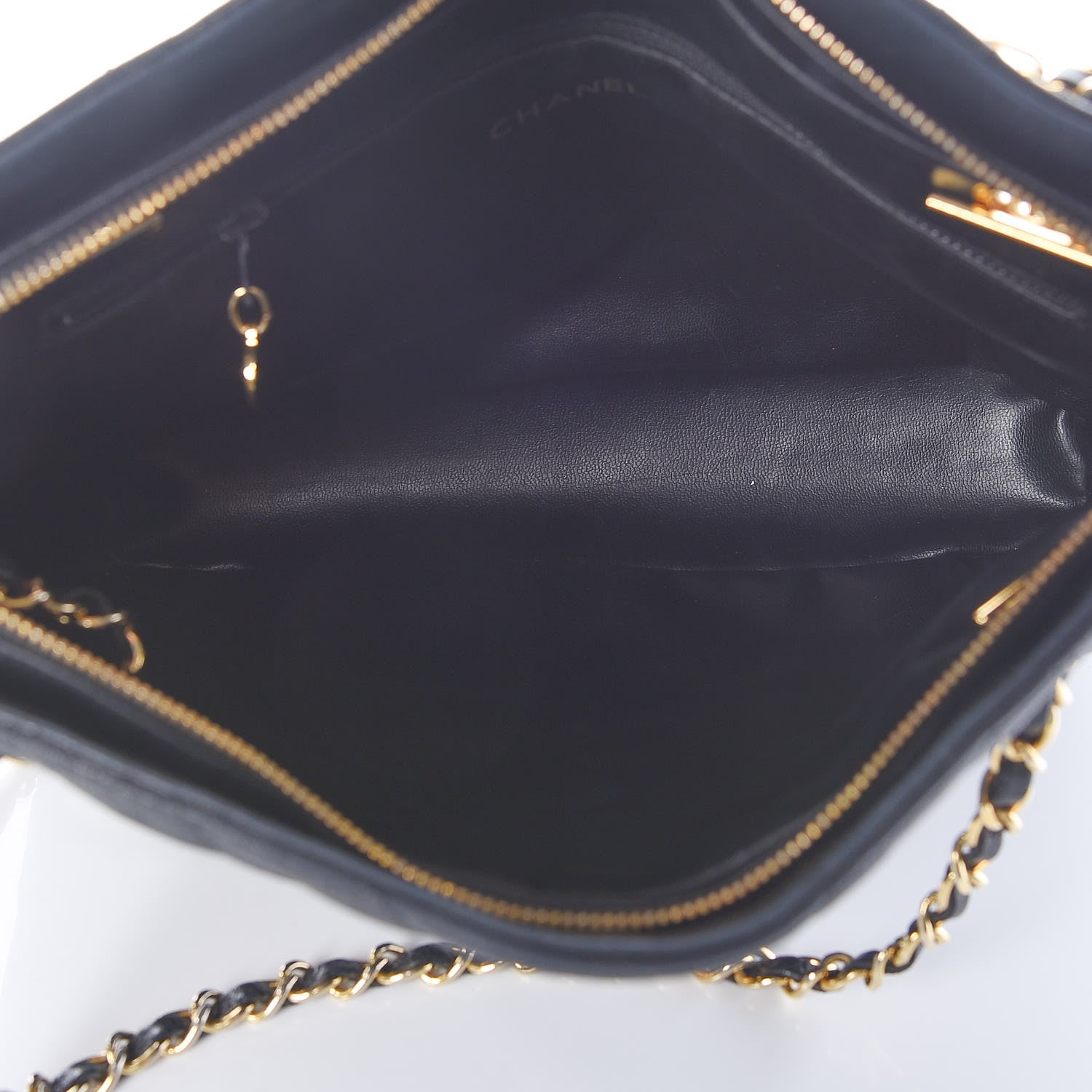 Chanel Lambskin Quilted Shopper Tote Black 5 of 10