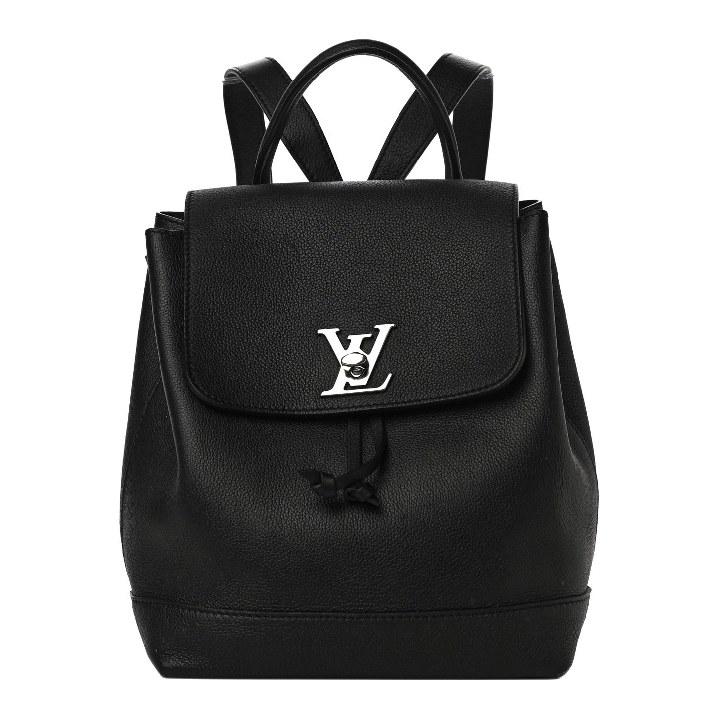 Calfskin Lockme Backpack Black