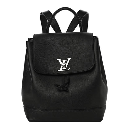 Louis Vuitton Calfskin Lockme Backpack Black 1 of 10