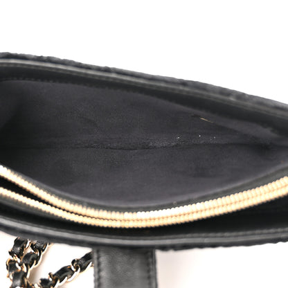 Chanel Velvet Quilted Small Clutch With Chain Black 5 of 12