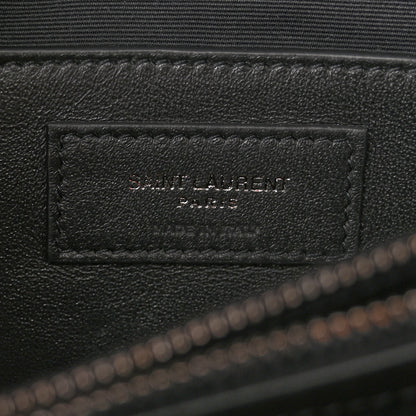 Saint Laurent Canvas Matelasse Chevron American Flag Monogram Medium College Bag Red Blue 6 of 11