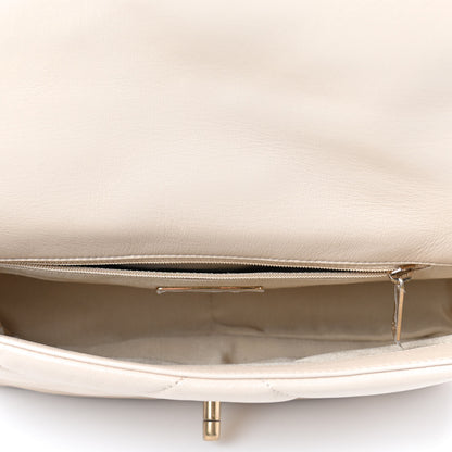 Chanel Goatskin Quilted Medium Chanel 19 Flap Beige 4 of 4