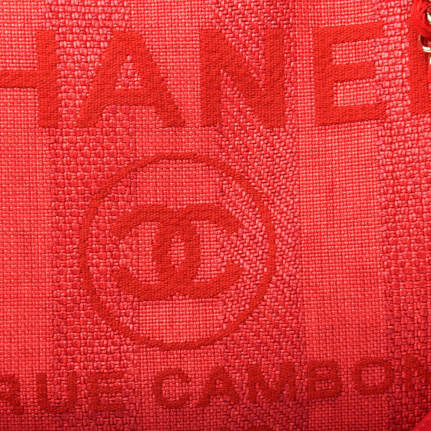 Chanel Mixed Fibers Striped Small Deauville Tote Red 10 of 11