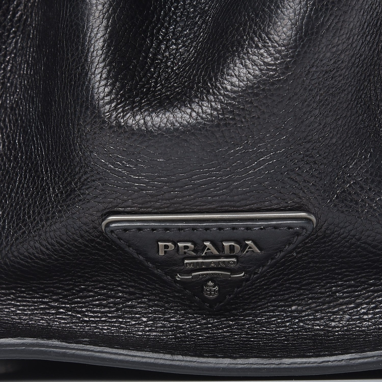 Prada Glace Calf Tote Bag Baltico Nero Black 11 of 12