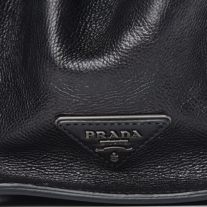 Prada Glace Calf Tote Bag Baltico Nero Black 11 of 12