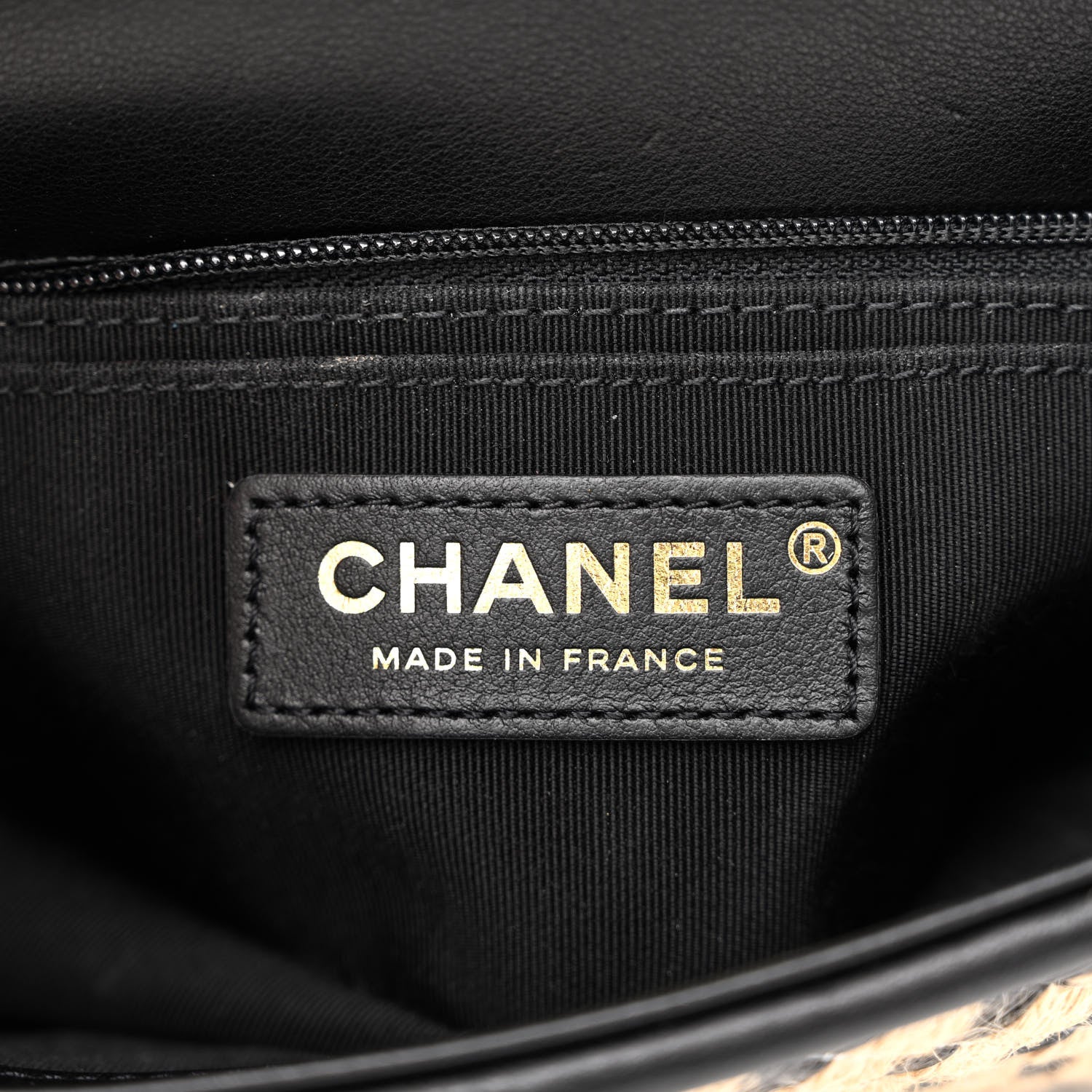 Chanel Raffia Jute Striped Small Urban Jungle Single Flap Black Beige 6 of 11