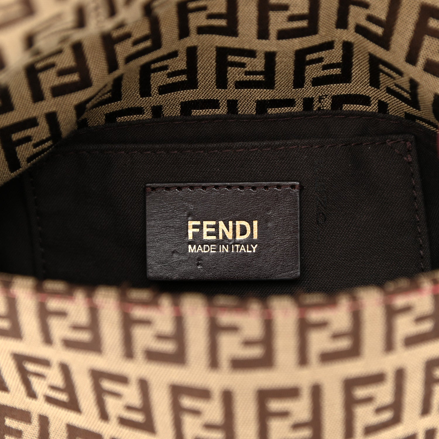 Fendi Zucchino Vitello Mini Mama Baguette Mogano Panna Erica 6 of 10