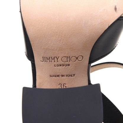 Jimmy Choo Calfskin Sandals 36 Black 8 of 12