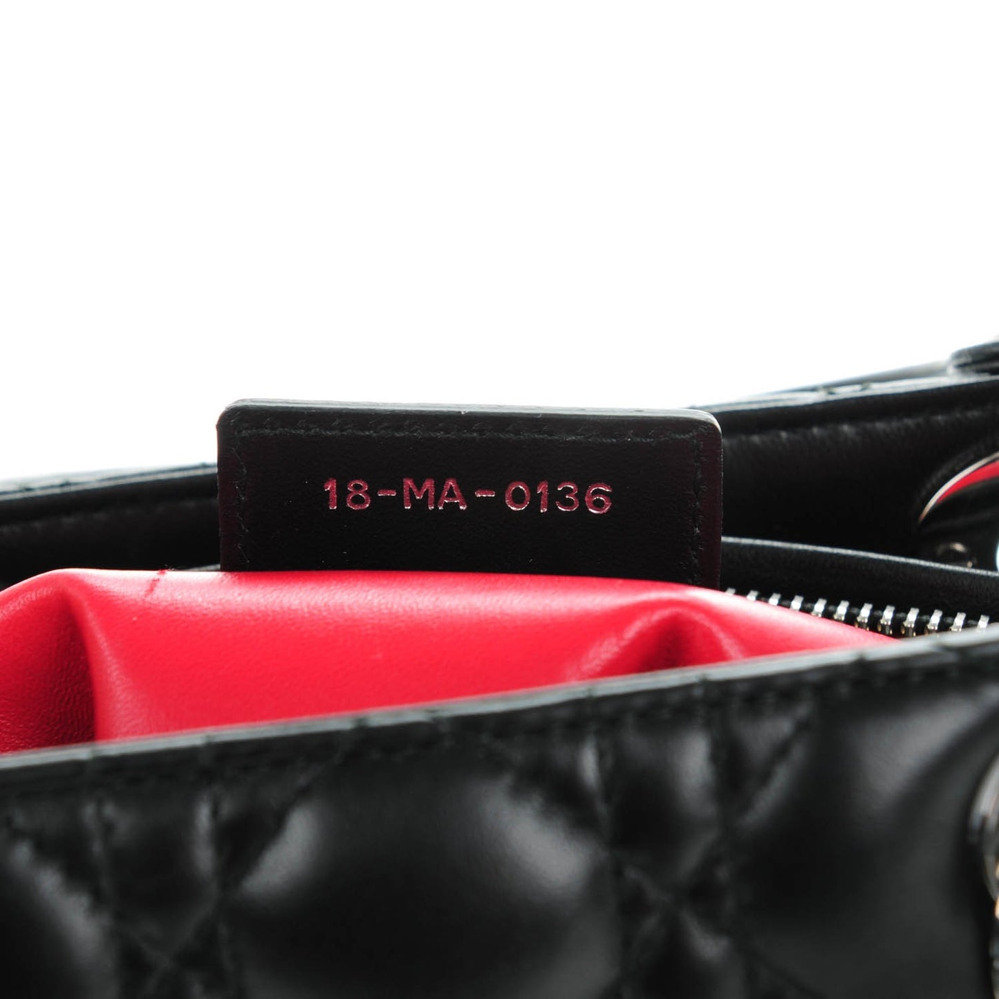 Lambskin Cannage Medium Lady Dior Black