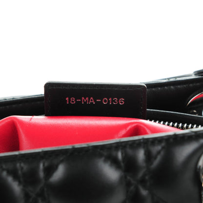 Christian Dior Lambskin Cannage Medium Lady Dior Black 7 of 7