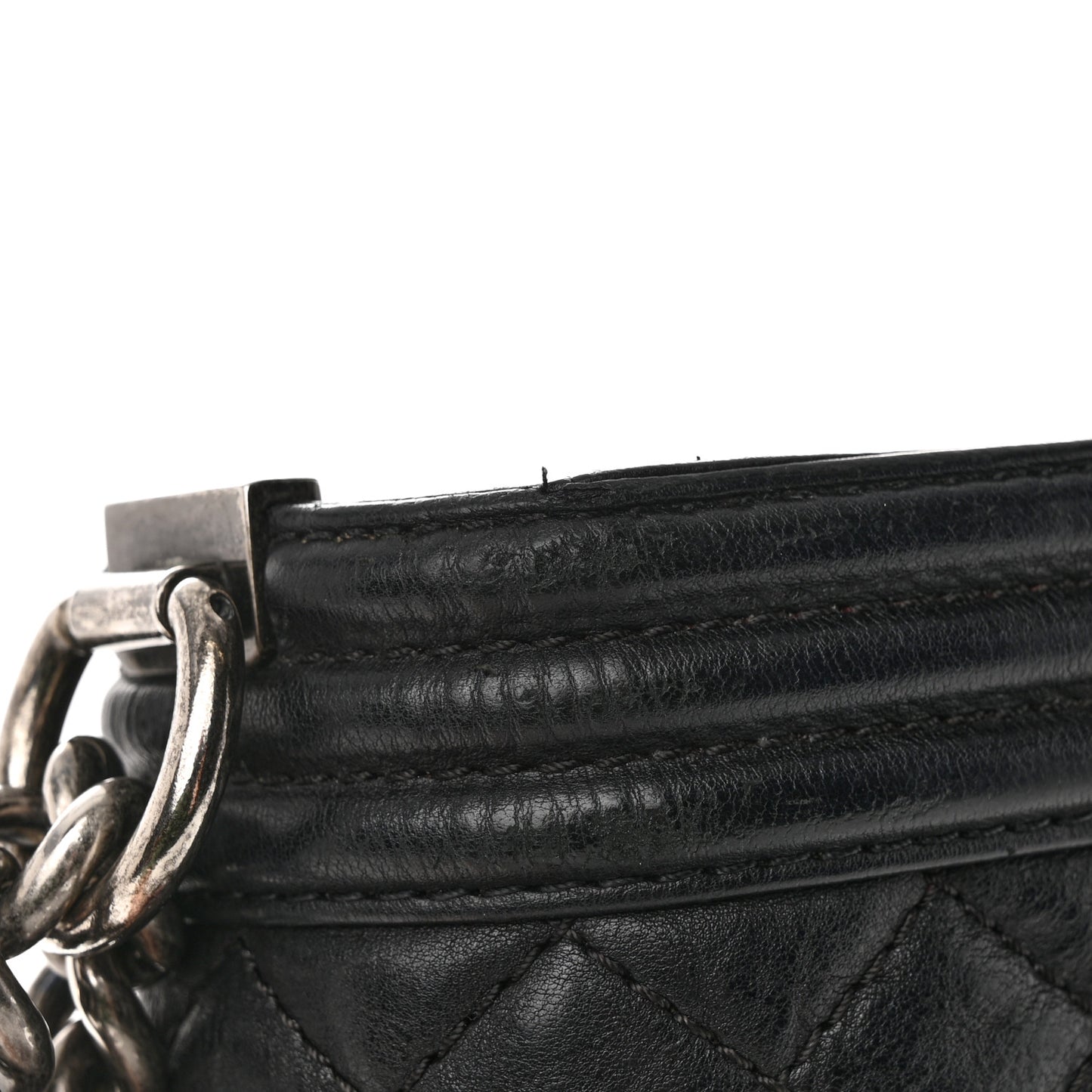 Calfskin Quilted Metal Embellished Paris Dallas Medium Boy Flap Black