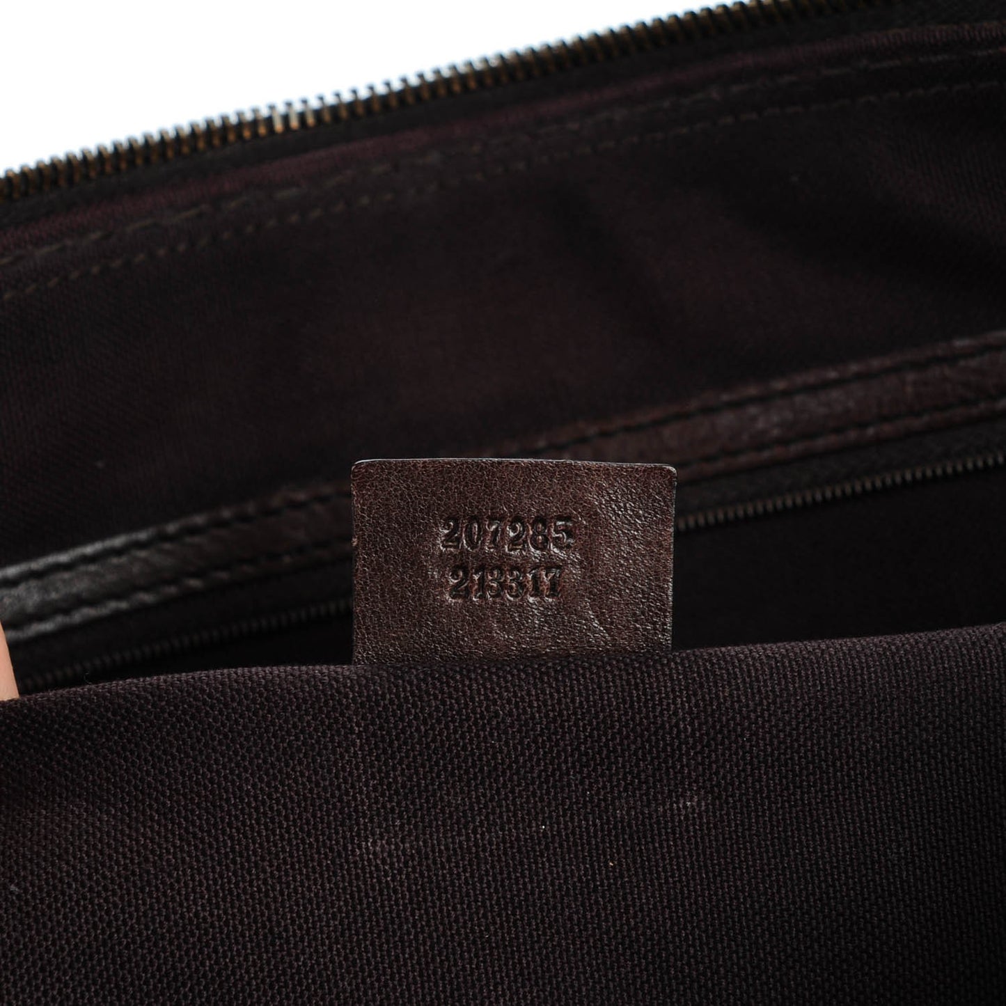 Crystal Monogram Small Babouska Tote Dark Brown
