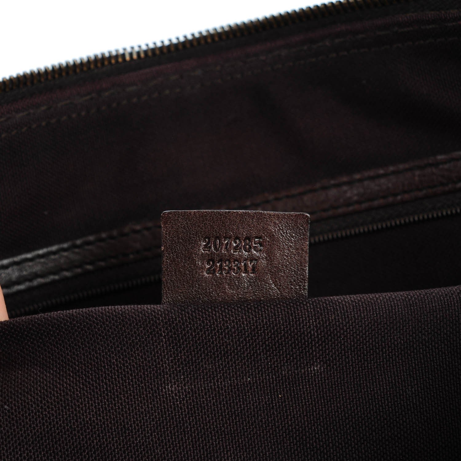 Gucci Crystal Monogram Small Babouska Tote Dark Brown 7 of 8