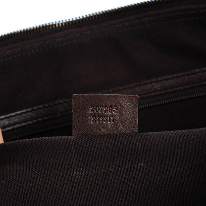 Gucci Crystal Monogram Small Babouska Tote Dark Brown 7 of 8