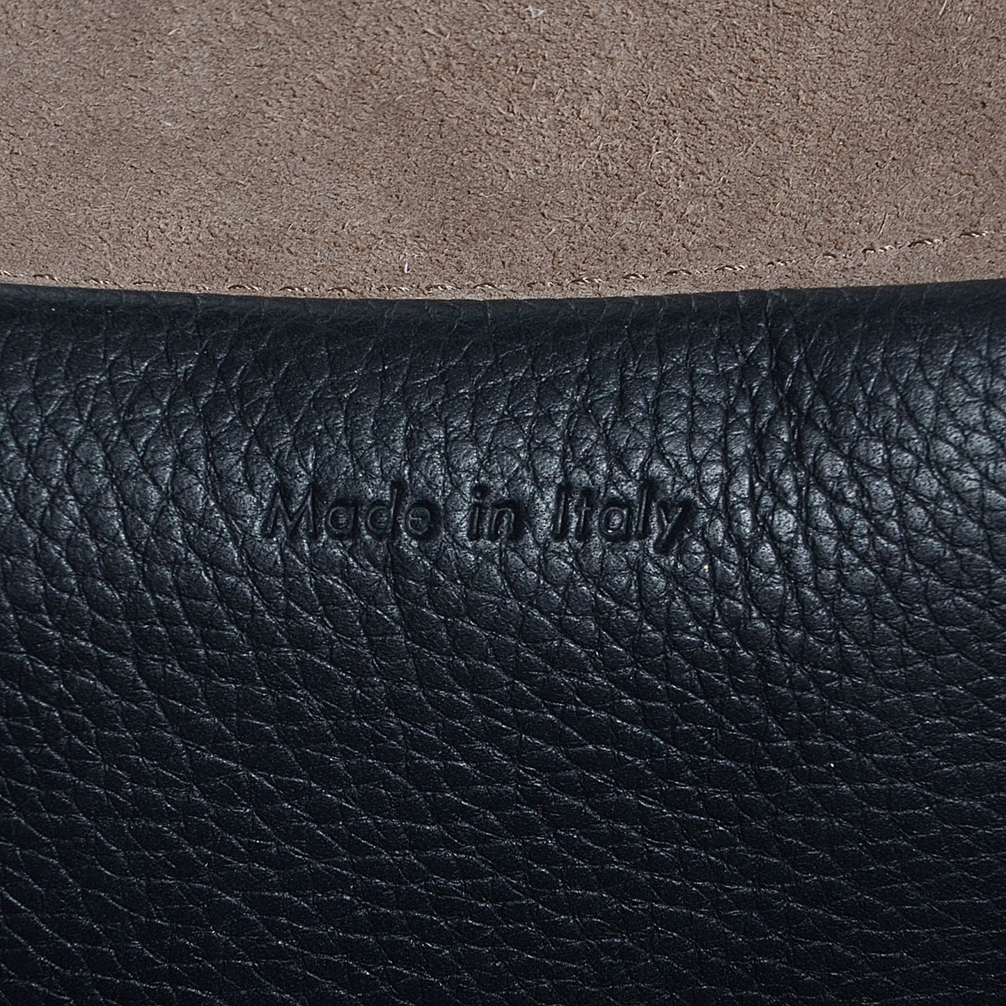 Drummed Calfskin Small Belt Bag Black