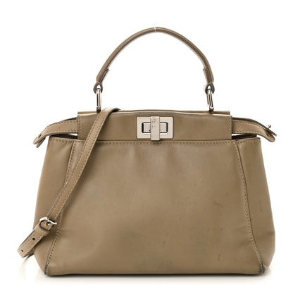 Fendi Nappa Mini Peekaboo Iconic Satchel Tortora 1 of 10