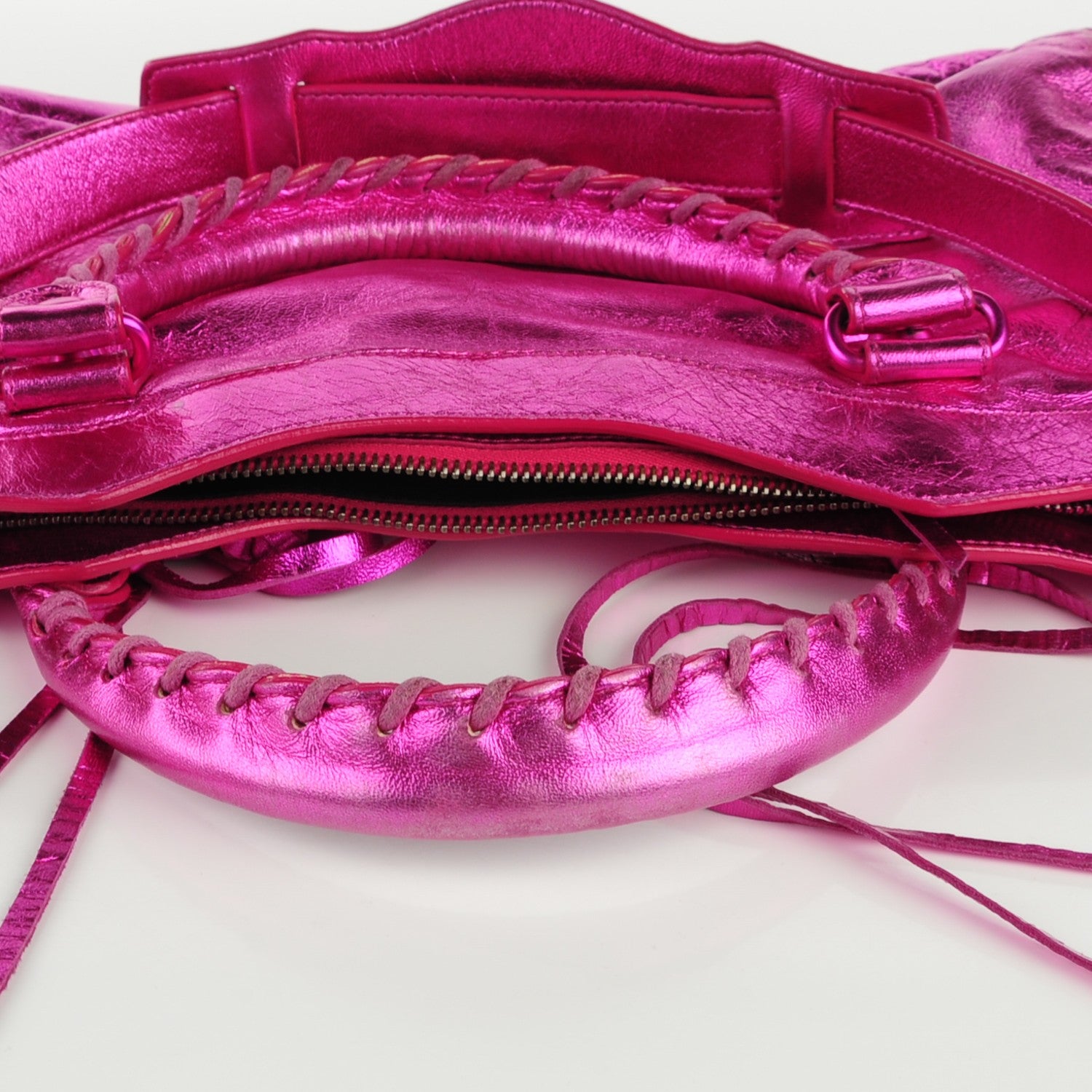 Balenciaga Metallic Chevre Classic Hardware First Magenta 10 of 10