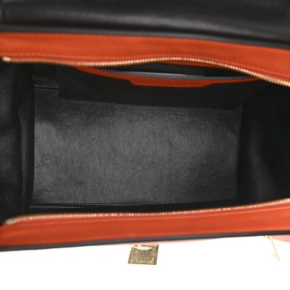 Celine Calfskin Suede Medium Trapeze Orange 5 of 10