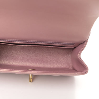 Chanel Iridescent Lambskin Quilted Mini Top Handle Rectangular Flap Pink 5 of 11