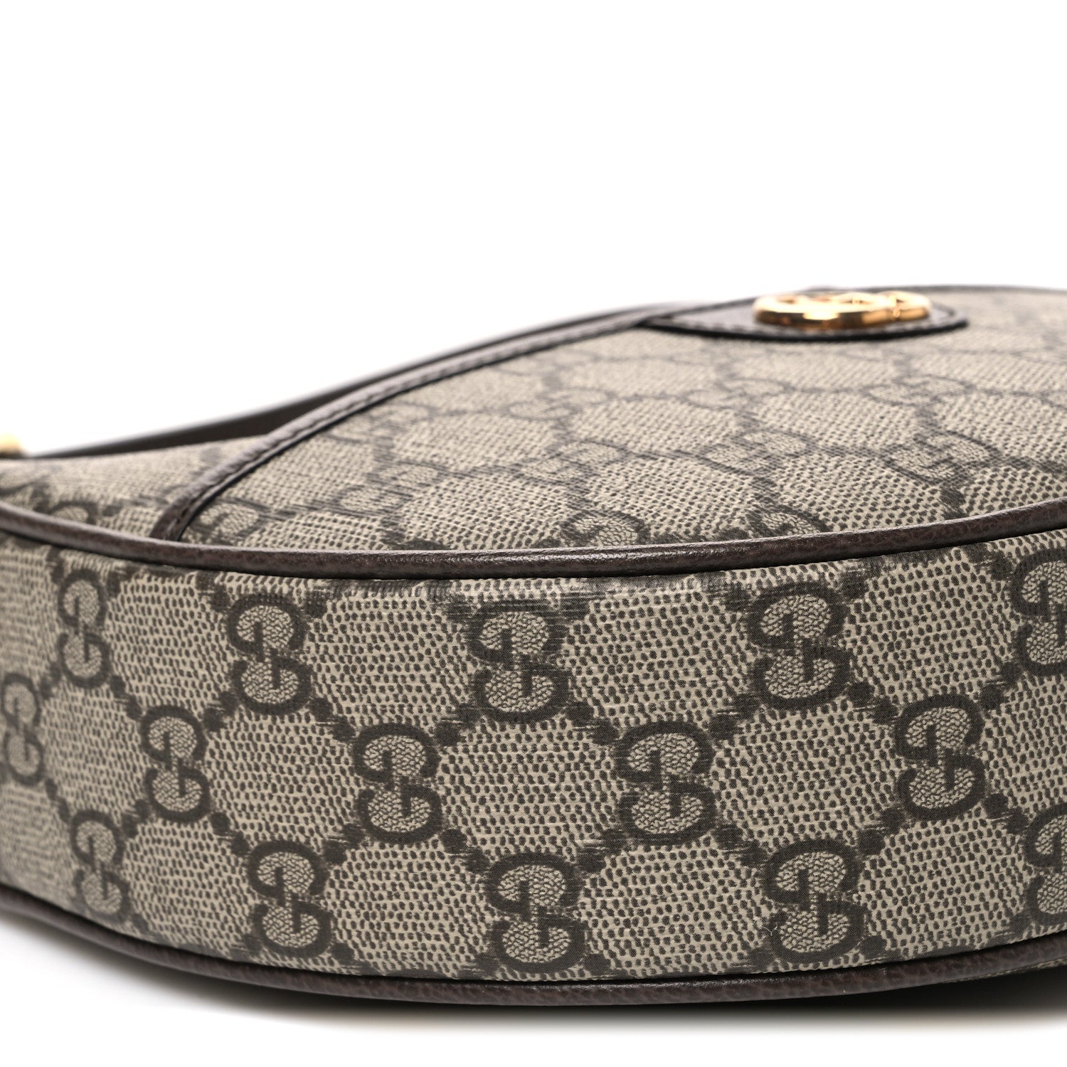 Gucci GG Supreme Monogram Textured Dollar Calfskin Small Ophidia Shoulder Bag Beige Ebony New Acero 9 of 10
