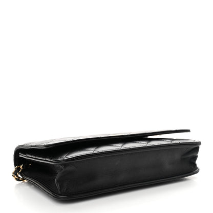 Chanel Lambskin Quilted Wallet On Chain WOC Black 4 of 19
