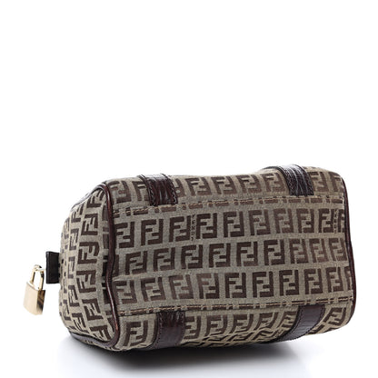 Fendi Zucchino Vitello Mini Boston Mogano Panna Bruciato 4 of 9
